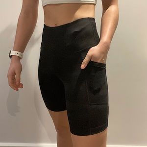 ❌NOT AVAILABLE❌ Black Army Print Biker Shorts